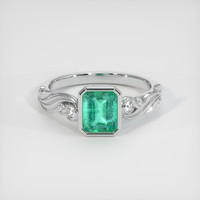 1.35 Ct. Emerald Ring, Platinum 950 1