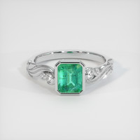 1.40 Ct. Emerald Ring, Platinum 950 1