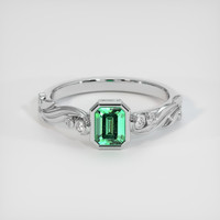 0.53 Ct. Emerald Ring, Platinum 950 1