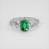 1.06 Ct. Emerald Ring, Platinum 950 1