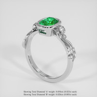 1.06 Ct. Emerald Ring, Platinum 950 2