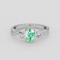 0.79 Ct. Emerald Ring, Platinum 950 1