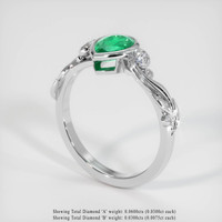 0.84 Ct. Emerald Ring, Platinum 950 2