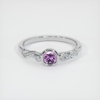 0.64 Ct. Pink Sapphire Ring, Platinum 950 1