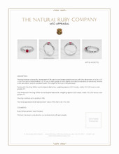Ruby Ring 0.38 Ct., Platinum 950 Appraisal