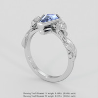 1.43 Ct. Blue Sapphire Ring, Platinum 950 2