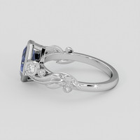 1.43 Ct. Blue Sapphire Ring, Platinum 950 4