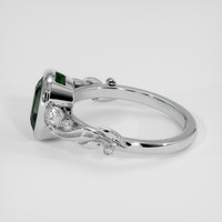 2.03 Ct. Bluish Green Sapphire Ring, Platinum 950 4