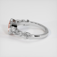 1.53 Ct. Pinkish Brown Sapphire Ring, Platinum 950 4