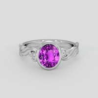 2.05 Ct. Purple Sapphire Ring, Platinum 950 1