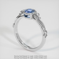 1.07 Ct. Bi Color Sapphire Ring, Platinum 950 2