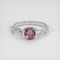 0.99 Ct. Purplish Pink Sapphire Ring, Platinum 950 1
