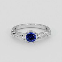 0.82 Ct. Blue Sapphire Ring, Platinum 950 1