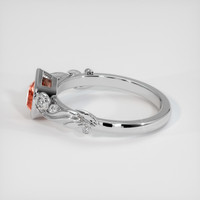1.17 Ct. Padparadscha Sapphire Ring, Platinum 950 4