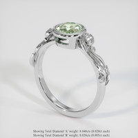 1.17 Ct. Green Sapphire Ring, Platinum 950 2