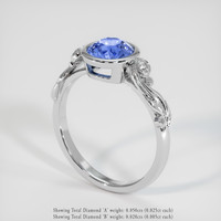 1.62 Ct. Bi Color Sapphire Ring, Platinum 950 2