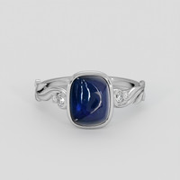 3.40 Ct. Blue Sapphire Ring, Platinum 950 1