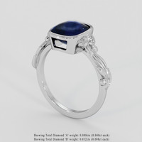 3.40 Ct. Blue Sapphire Ring, Platinum 950 2