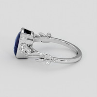3.40 Ct. Blue Sapphire Ring, Platinum 950 4