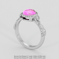 2.25 Ct. Pink Sapphire Ring, Platinum 950 2