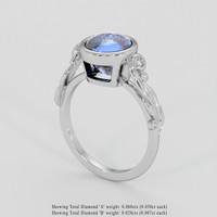 4.02 Ct. Blue Sapphire Ring, Platinum 950 2