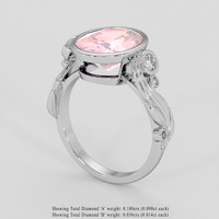 4.39 Ct. Purplish Pink Sapphire Ring, Platinum 950 2