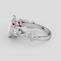 4.39 Ct. Purplish Pink Sapphire Ring, Platinum 950 4