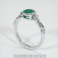 0.93 Ct. Emerald Ring, Platinum 950 2