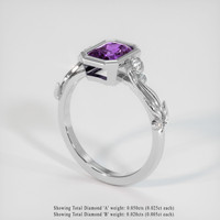 1.37 Ct. Purple Sapphire Ring, Platinum 950 2