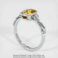 1.65 Ct. Yellow Sapphire Ring, Platinum 950 2