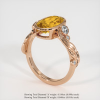 3.00 Ct. Gemstone Ring, 14K Rose Gold 2