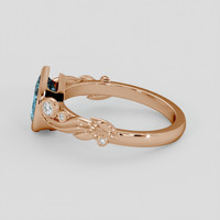 1.02 Ct. Blue Aquamarine Ring, 14K Rose Gold 4