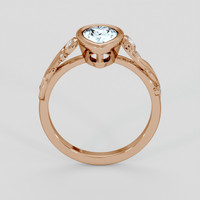 1.21 Ct. Blue Aquamarine Ring, 14K Rose Gold 3