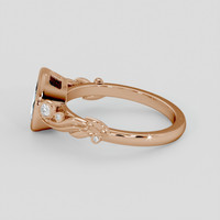 1.21 Ct. Blue Aquamarine Ring, 14K Rose Gold 4
