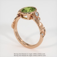 2.25 Ct. Gemstone Ring, 14K Rose Gold 2