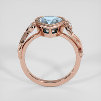 1.41 Ct. Blue Aquamarine Ring, 14K Rose Gold 3