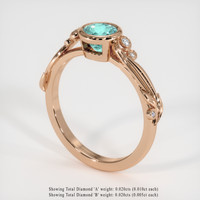 0.67 Ct. Gemstone Ring, 14K Rose Gold 2