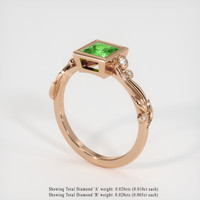 0.70 Ct. Gemstone Ring, 14K Rose Gold 2