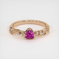0.55 Ct. Sapphire Ring, 14K Rose Gold 1