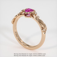 0.55 Ct. Sapphire Ring, 14K Rose Gold 2