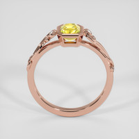1.21 Ct. Yellow Sapphire Ring, 14K Rose Gold 3