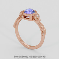 1.46 Ct. Violet Sapphire Ring, 14K Rose Gold 2