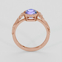 1.46 Ct. Violet Sapphire Ring, 14K Rose Gold 3