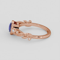 1.46 Ct. Violet Sapphire Ring, 14K Rose Gold 4