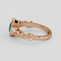 2.01 Ct. Bluish Green Sapphire Ring, 14K Rose Gold 4