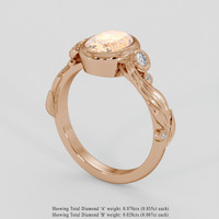 2.02 Ct. Padparadscha Sapphire Ring, 14K Rose Gold 2