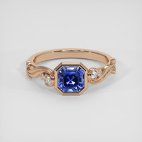 1.40 Ct. Blue Sapphire Ring, 14K Rose Gold 1
