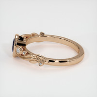 0.67 Ct. Blue Sapphire Ring, 18K Rose Gold 4