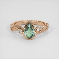 1.44 Ct. Bluish Green to Reddish Purple Alexandrite Ring, 18K Rose Gold 1