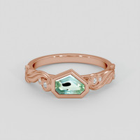0.79 Ct. Alexandrite Ring, 18K Rose Gold 1